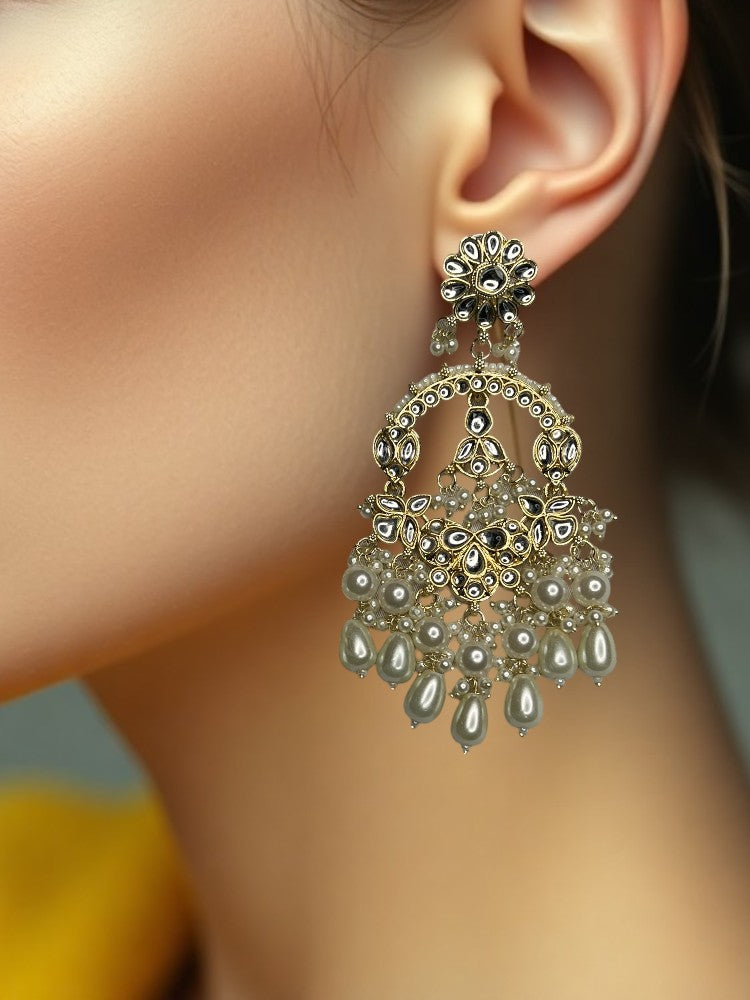 Ivory Kamya Chandbali Earrings