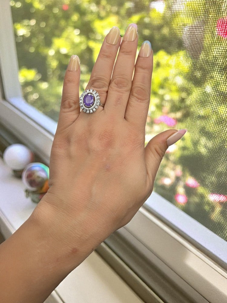 Purple AD Kashvi adjustable Ring