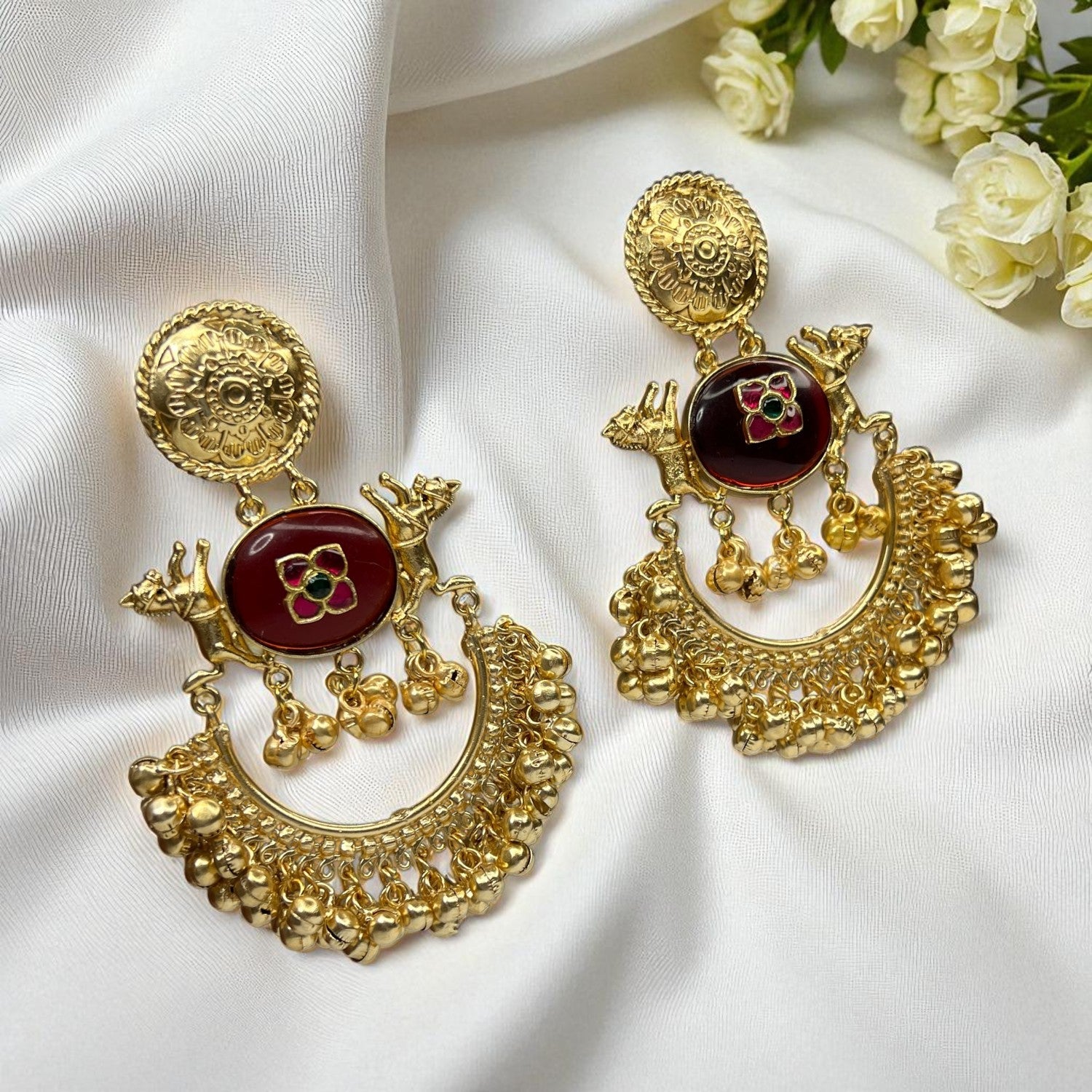 Brass Earrings – Parnil Jewels