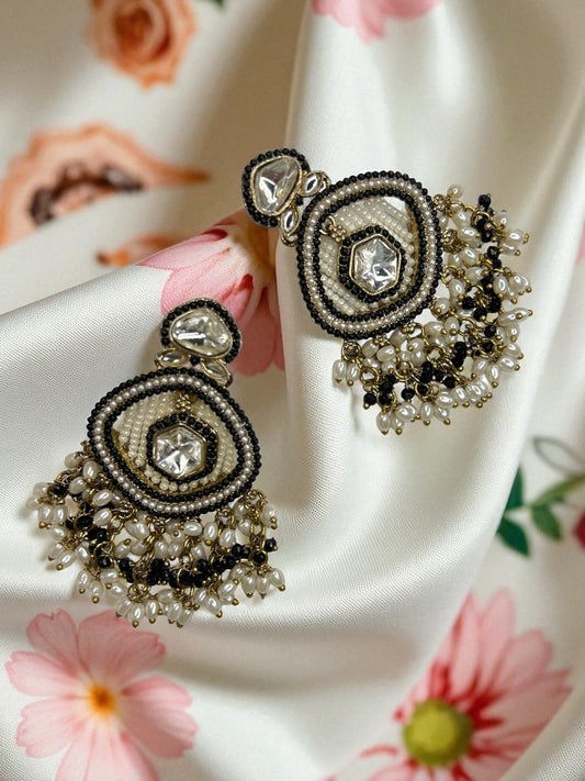 Black Chandbali Earrings