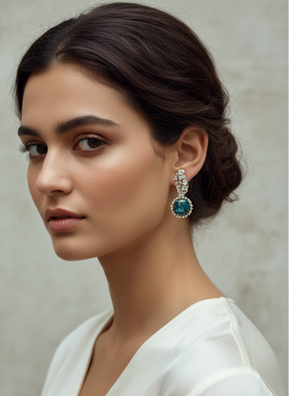 Blue Dangler Earrings