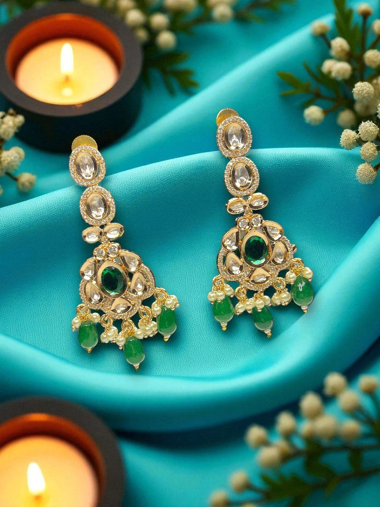 Emerald Bhakti Dangler Earrings