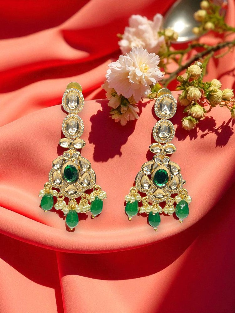 Emerald Bhakti Dangler Earrings