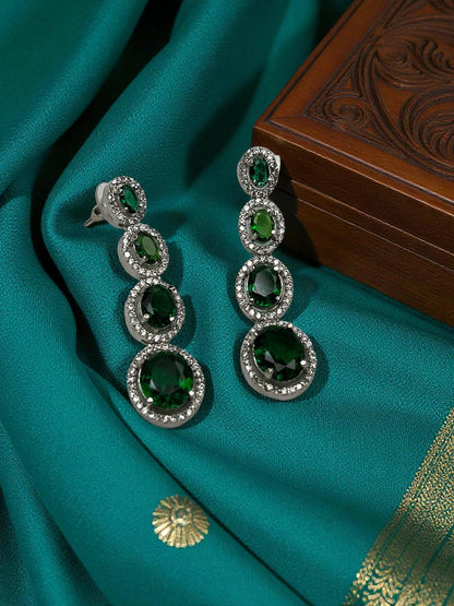 Emerald Nancy Dangler Earrings