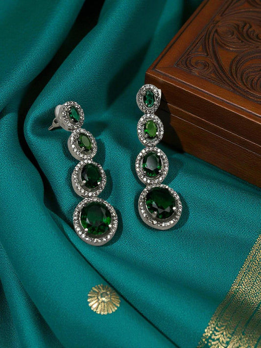 Emerald Nancy Dangler Earrings