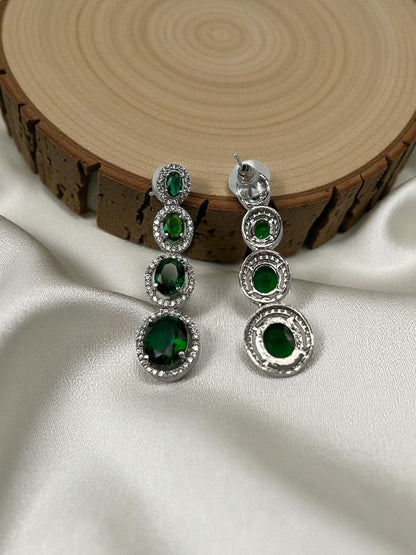 Emerald Nancy Dangler Earrings