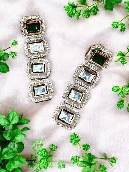 Emerald Gold Manya Danglers