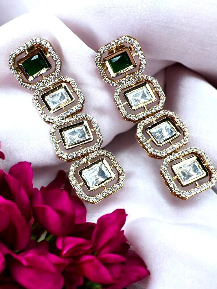 Emerald Gold Manya Danglers