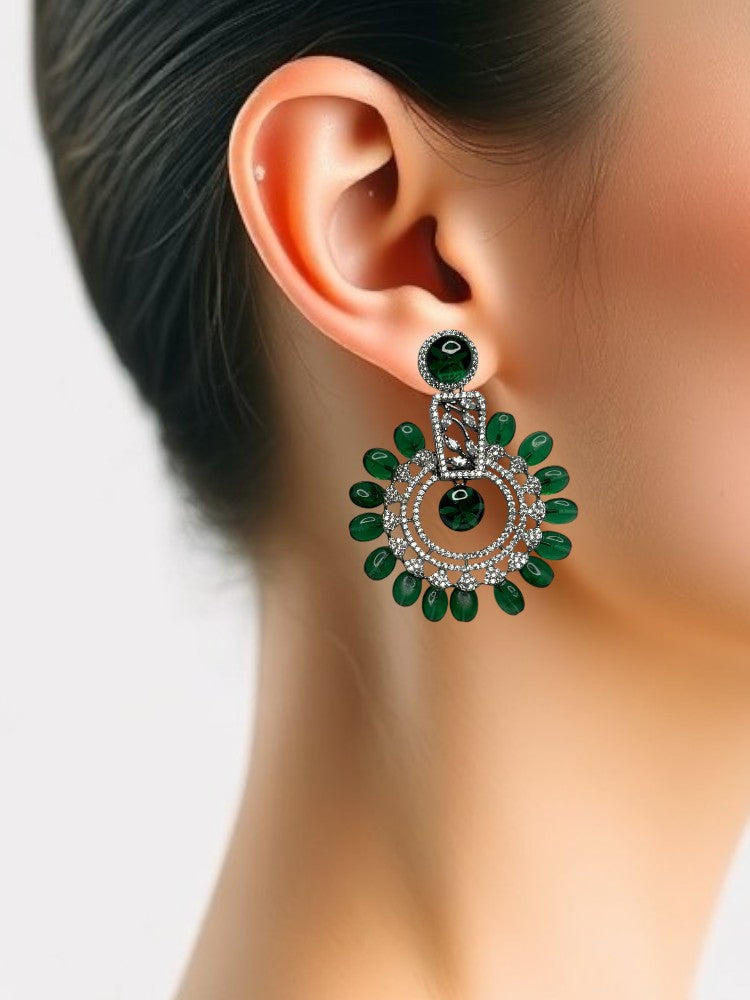 Emerald Meena Danglers