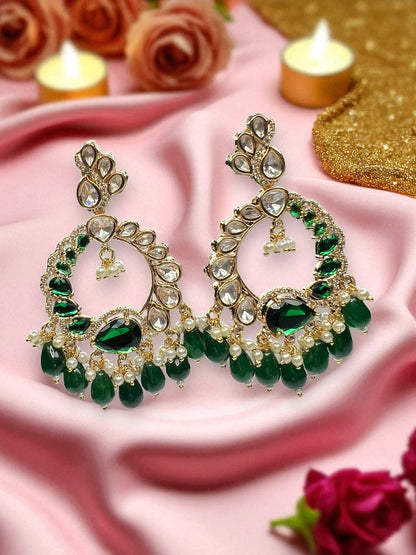 Emerald Samridhi Chandbali Earrings