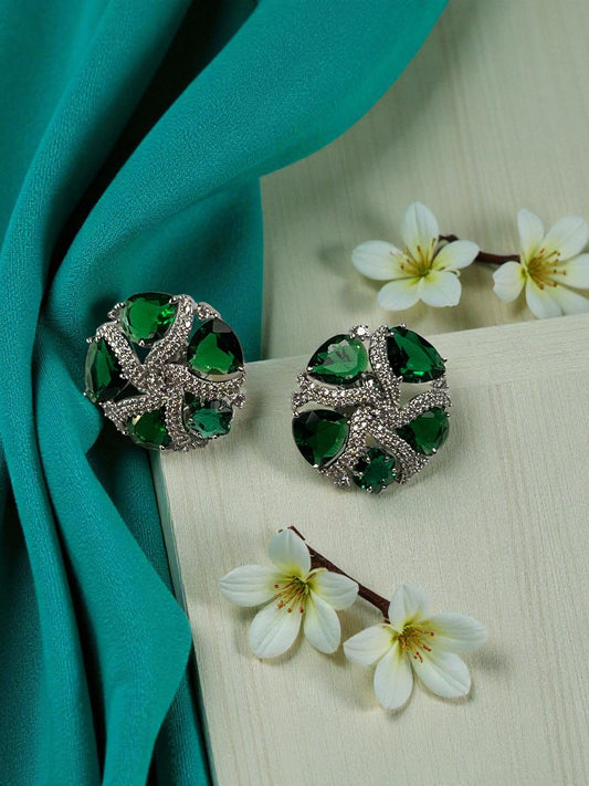 Emerald Ziya Studs Earrings