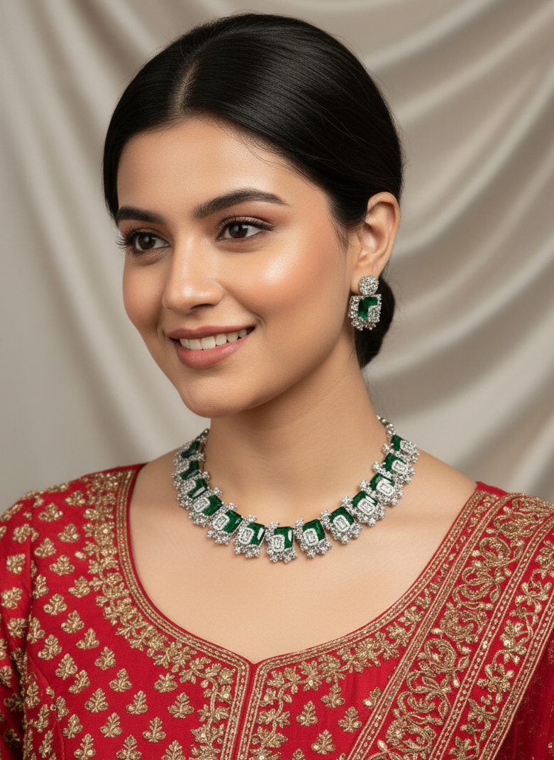 Emerald Necklace Set 