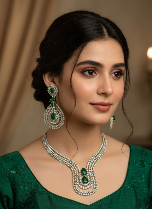 Emerald Necklace Set 