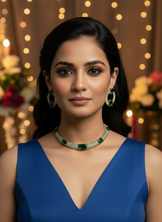 Emerald necklace set 1