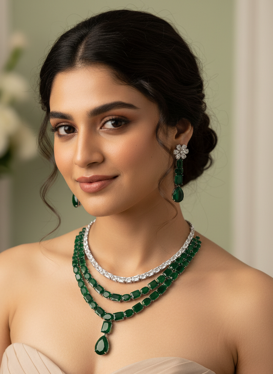 Emerald Necklace Set