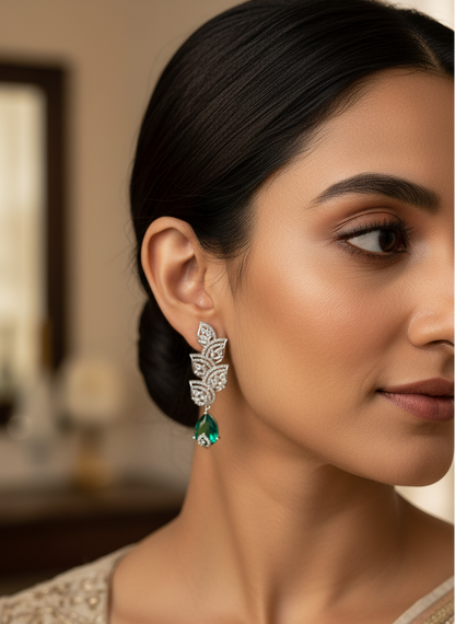 Sea Green Olive Dangler Earrings