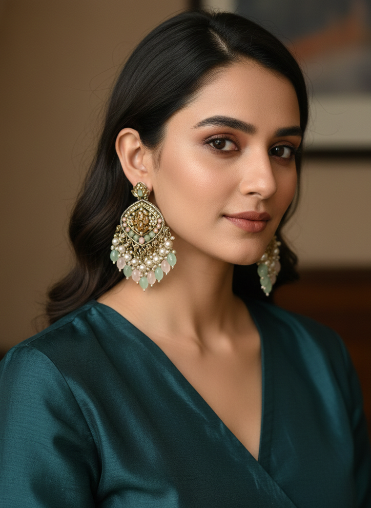Multicolour Nyra Chandbali Earrings