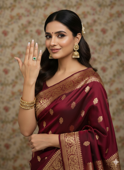 Emerald Gold AD Prisha Ring