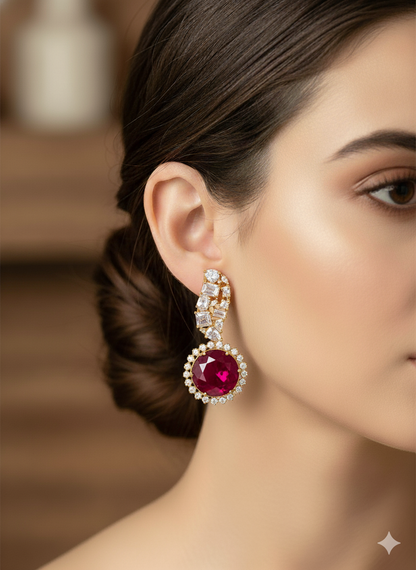 Ruby Mars Dangler Earrings