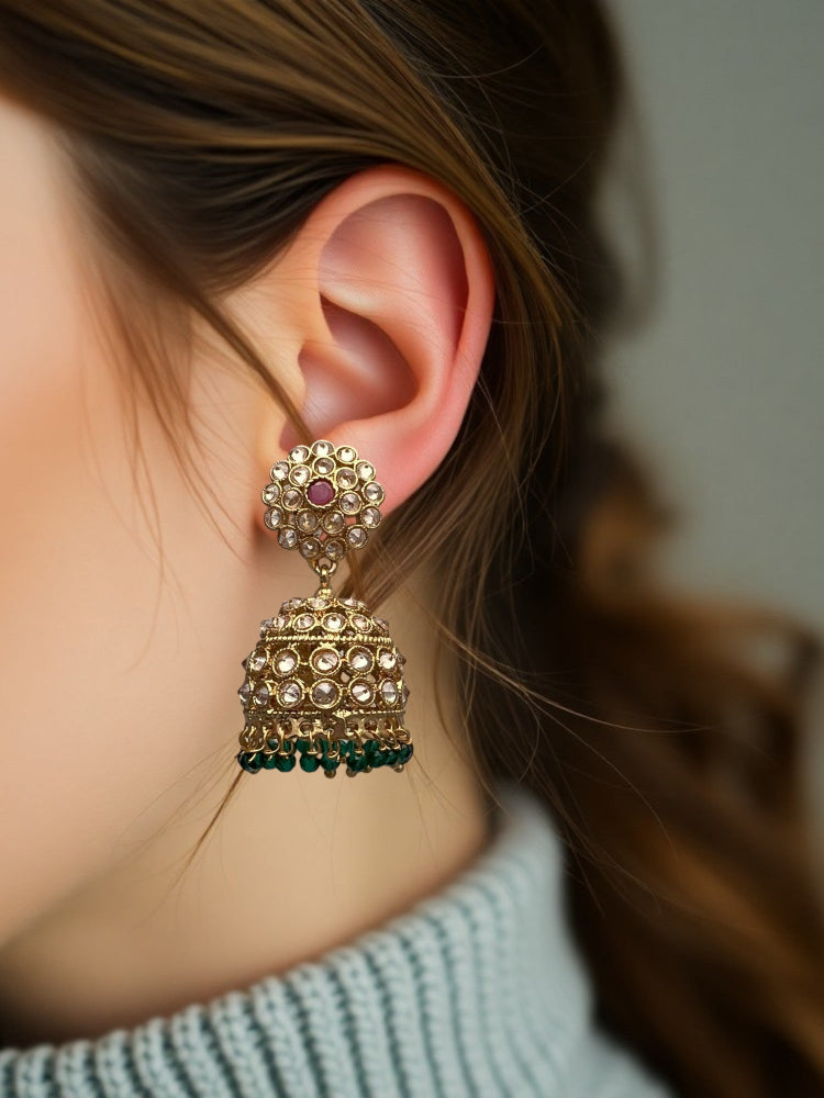 Gold Aarushi Jhumkis