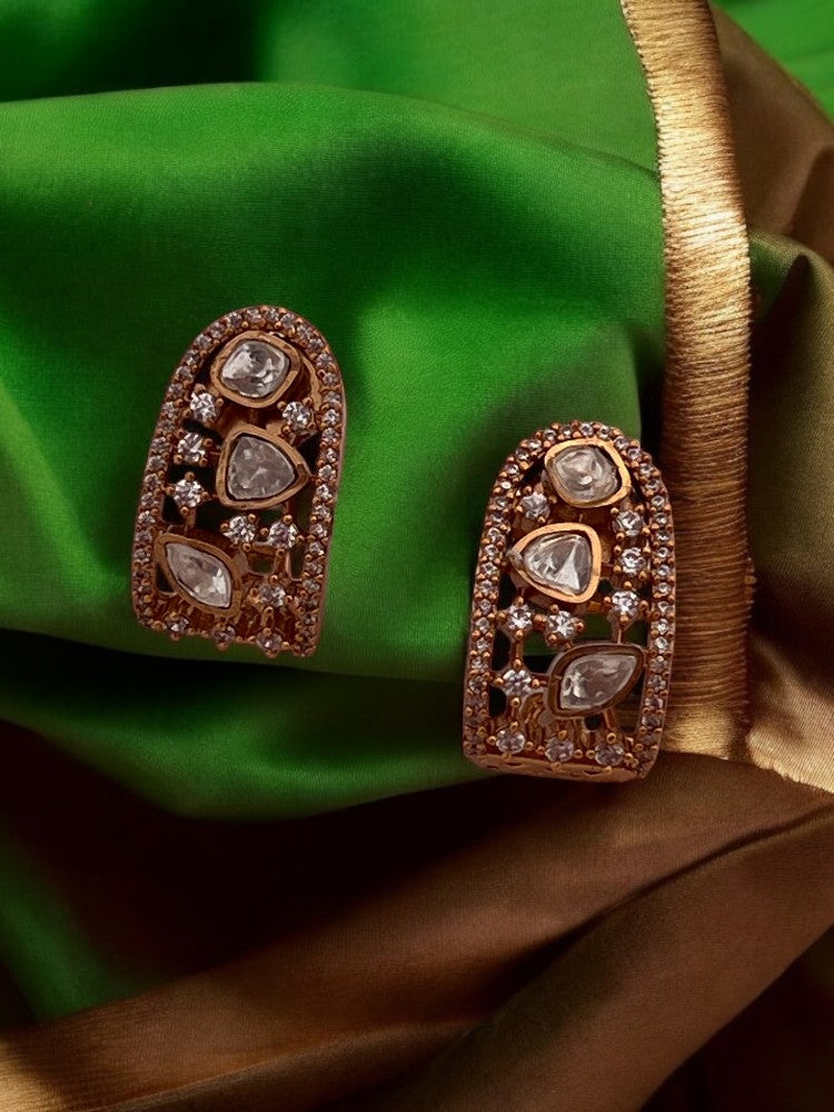 Golden Siksha Stud Earring Design