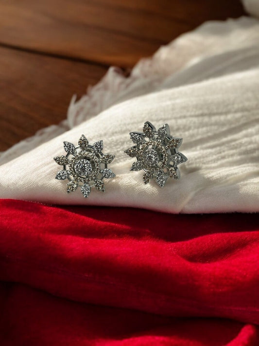 Gold Silver Nirvana Stud Earrings