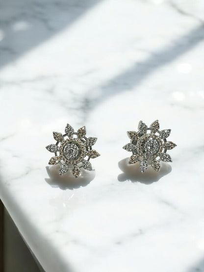 Gold Silver Nirvana Stud Earrings