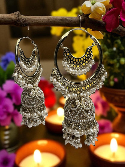 Golden Bali Jhumki Earrings