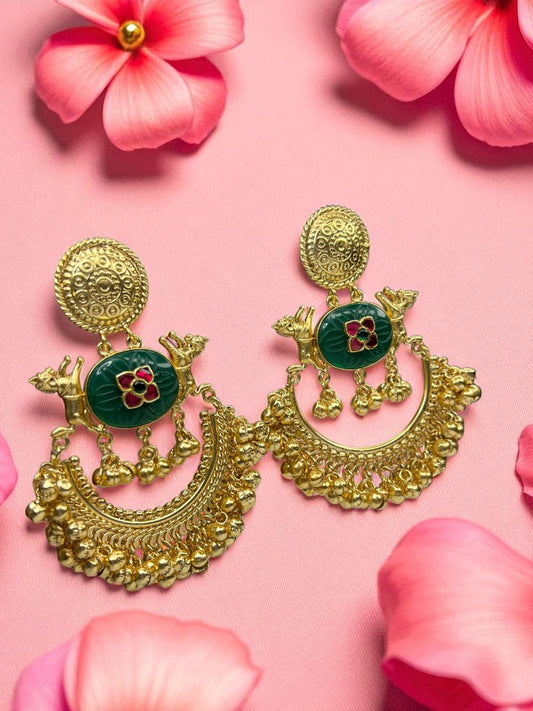 Brass Chandbali Earrings