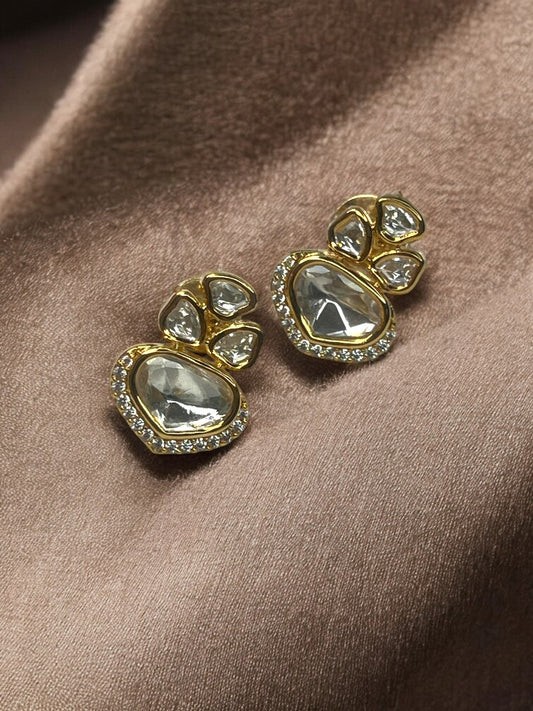 Golden Jasmine Stud Earrings