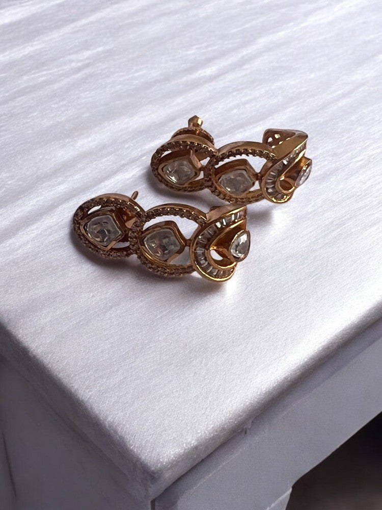 Golden Mrinal Stud earrings