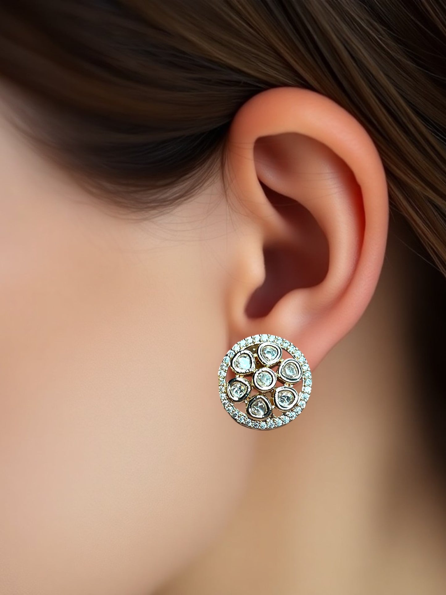 Golden Mughda Studs
