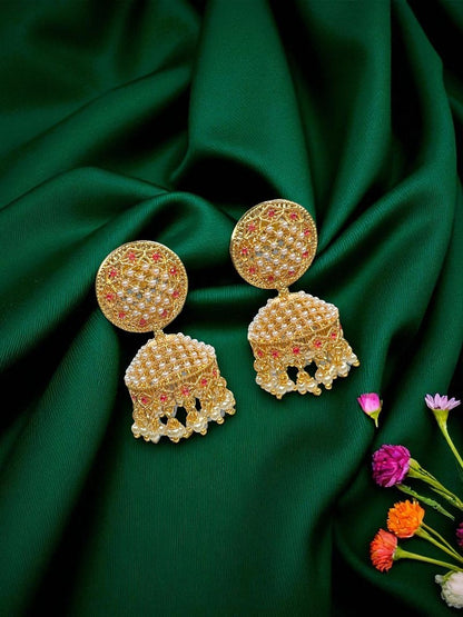 Ruby Charvi Jhumki Earrings