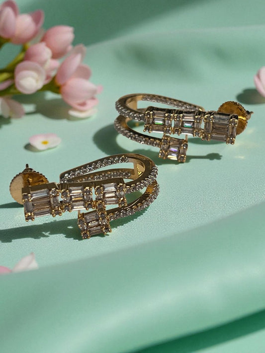 Golden Prisha Stud Earrings