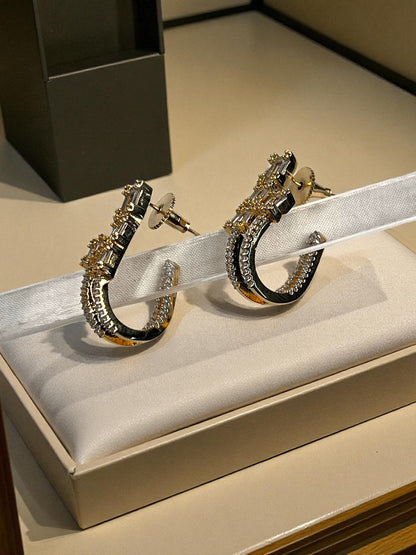 Golden Prisha Stud Earrings