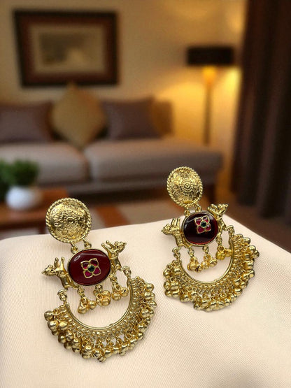 Brass Chandbali Earrings