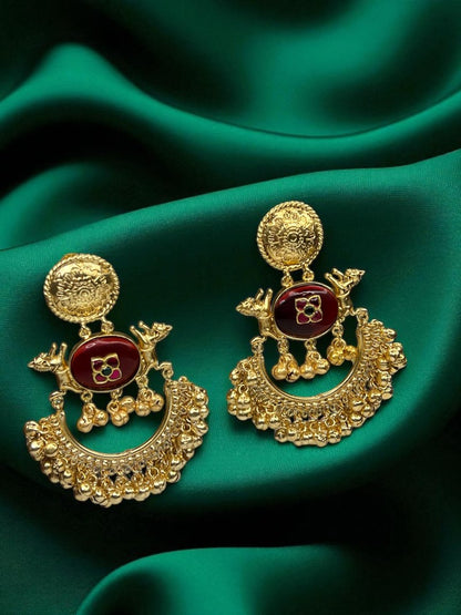 Brass Chandbali Earrings