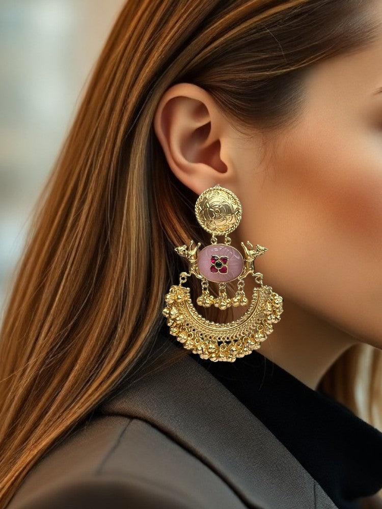 Brass Chandbali Earrings