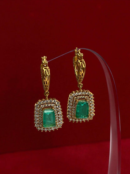 Green Clove Hoops Earrings