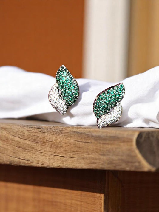 Green Mini Nano AD Stud Earrings