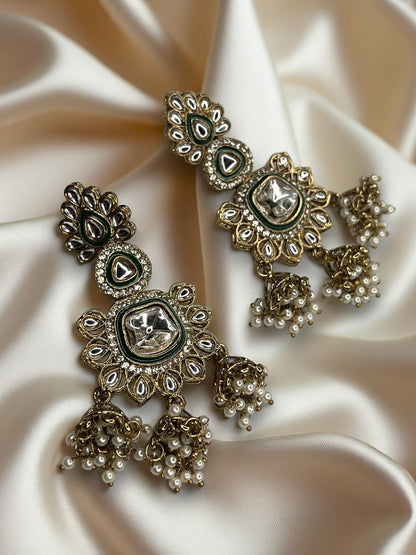 Green Mohini Dangler Earrings