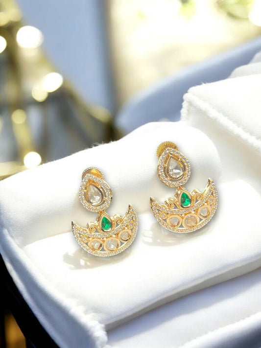 Green Diyaa Drop Earrings