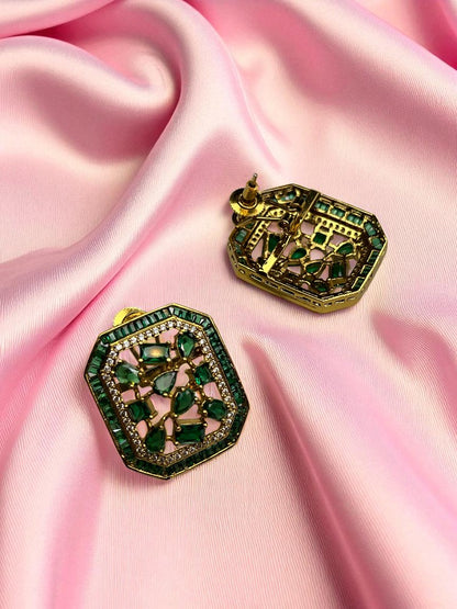 Green Hina Stud Earrings