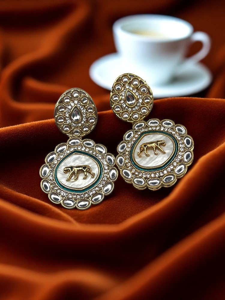 Green Yukta Dangler Earrings