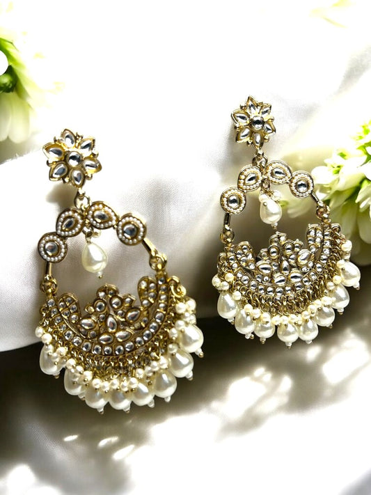 Ivory Anika Chandbali Earrings