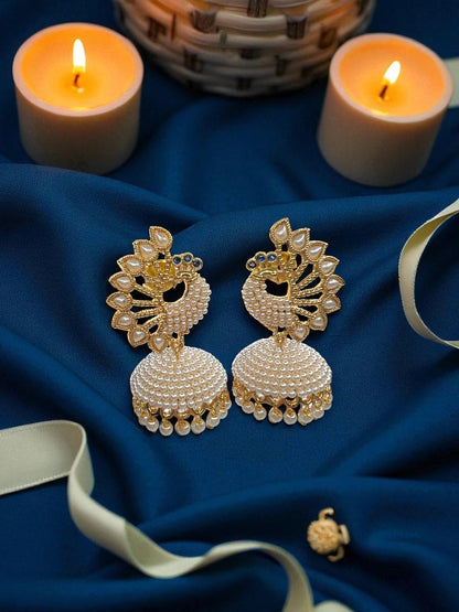 Ivory Meera Jhumki Earrings