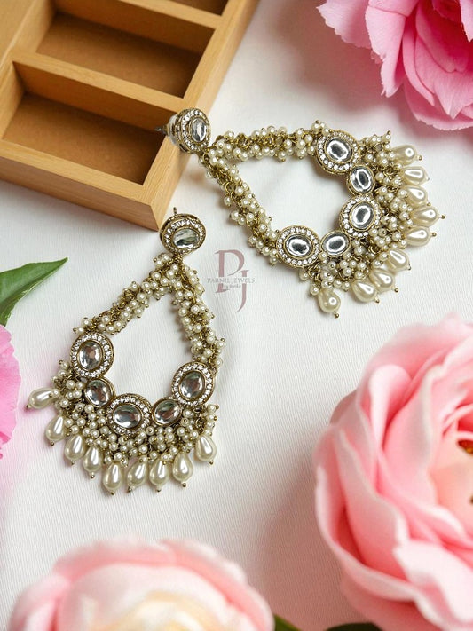 Ivory Mona Chandbali Earrings