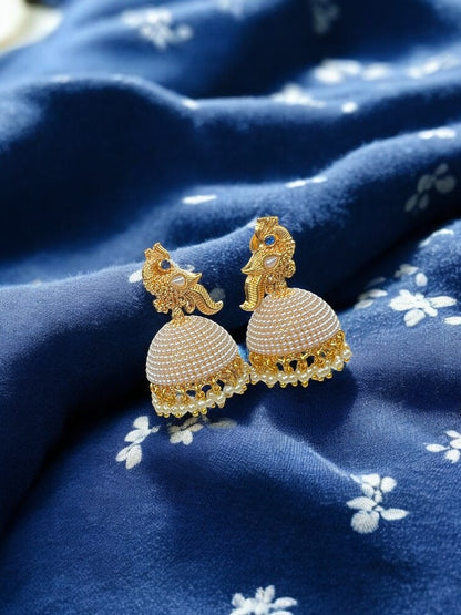 Ivory Pearl Shaniya Jhumki Earrings