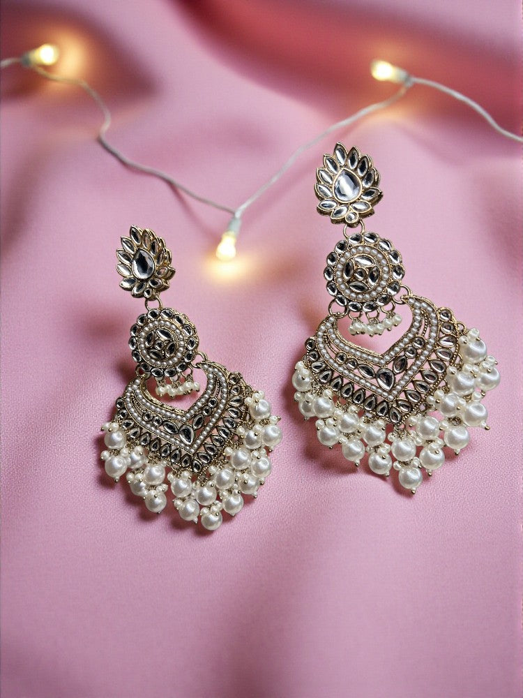 Ivory Shanaya Chandbali Earrings