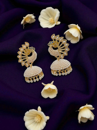 Ivory Meera Jhumki Earrings
